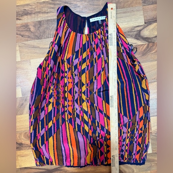 Trina Turk Tank Top Silk Women’s Size Small Office Business Colorful - Picture 3 of 5
